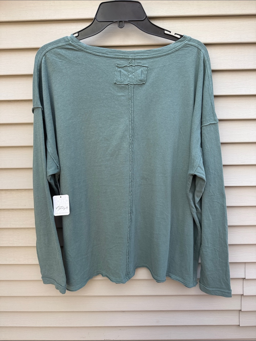 NWT We The Free from Free People Nina Long-Sleeve Tee in Topiary / Green Size M - Picture 9 of 9